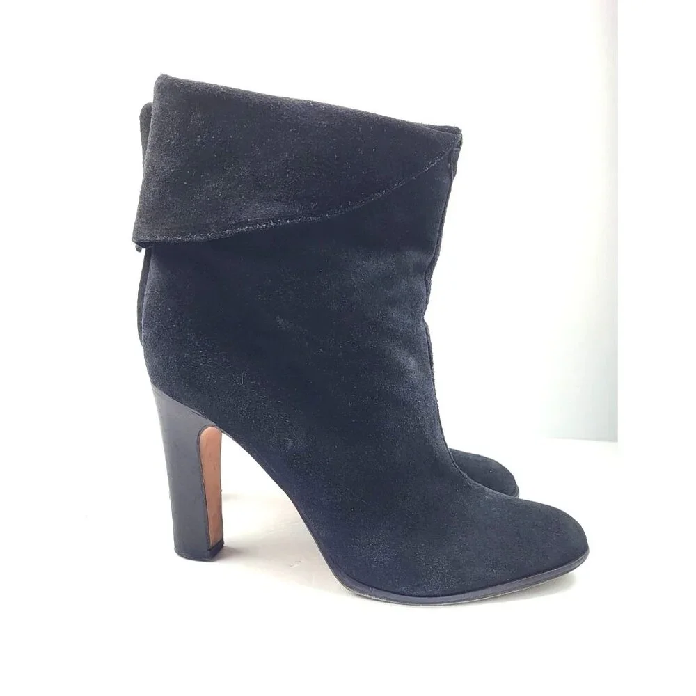 Michael Kors Black suede heeled boots - Size 7.5‎